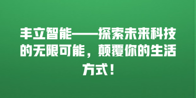 丰立智能——探索未来科技的无限可能，颠覆你的生活方式！
