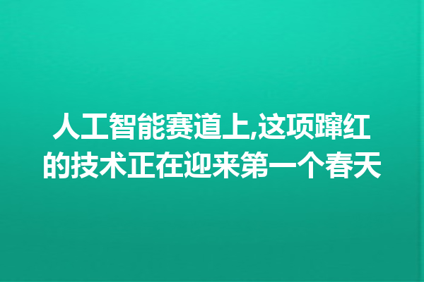 人工智能赛道上, 这项蹿红的技术正在迎来第一个春天 人工智能赛道上, 这项蹿红的技术正在迎来第一个春天